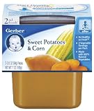 Gerber 2nd Foods Sweet Potato & Corn, 2-Count, 3.5-Ounce Tubs (Pack of 8)