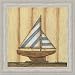 Iii Sailboat Star Folk Art Nautical Decor Print Framed