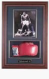 Custom Engraved Boxing Glove and 8 x 10 Photograph Display Case with Wood Frame