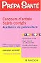 Sujets et corrig�s : Concours d'entr�e auxiliaires de pu�riculture