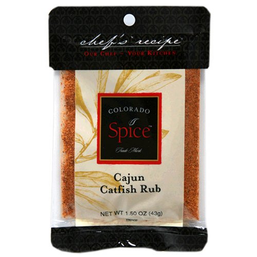 Colorado Spice Company, Seafood Spice, Cajun Catfish Rub, 1.5-Ounce Packet (Pack of 12) by Colorado Spice