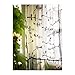 Ikea Tree and Bird Pattern Thin Curtains, 1 Pair, White/black