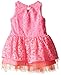Nannette Girls' All Over Lace Dress with Tiered Skirt