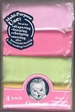Gerber 4 Pack Pastel Solid Diaper Burpcloth Set - Girl