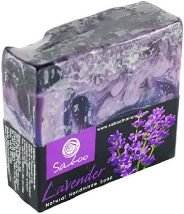 Lavender Natural Handmade spa soap 3.5oz (100g) Square cut Organic Bath Bar