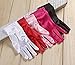 White Satin Gloves Wrist Length For Ladies (White)