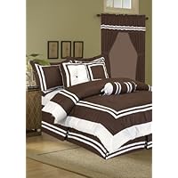 7Pcs King Hotel Collection Block Bed in a Bag Chocolate