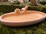 huebsche,handgefertigte Vogeltraenke,Mod3 Terracotta,43cm