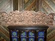 Krishna Radha Carved Wood King Size Headboard Wall Panel 72 Inch