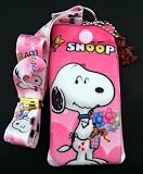 Pink Snoopy Cell Phone / iPod Sock with Bonus Lanyard