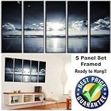 Sunset Sea Beach HUGE Canvas Print READY TO HANG!! 60 x 32