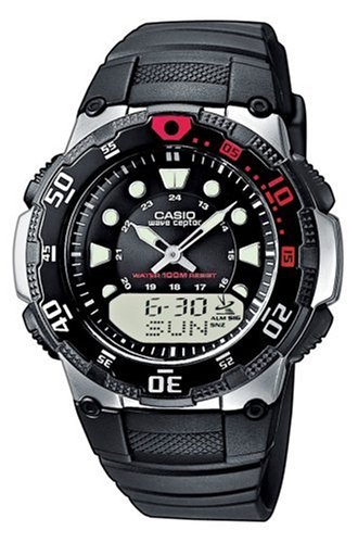 Casio - WVA - 107HE - 1A2VER - Homme Radio Pilote - Multifonction - Quartz analogique et digitale - Bracelet caoutchouc