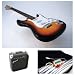 Musical Instruments : Crescent 39" SunBurst color Electric Guitar with Accessories and 10 watt AMP