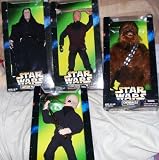 JC Penney 4 Pack Star Wars 12 Inch Figures Chewie, Luke, Emperor Palpatine & Barquin D'an