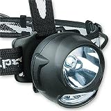 LiteXpress Liberty 107 schwarz, Kopflampe/Stirnlampe, 1 LED Luxeon 1 Watt und 3 LEDs Nichia � 5mm (Standard) - 