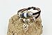 November's Chopin (TM) Unique Charm Owl Pendant Two Row Leather Adjustable Wrap Bracelet