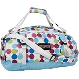 JanSport Duffel 60cm Updated White Crazy Dots