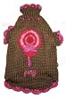 Cute Brown Dog Sweater for Cute Dogs - Pink Candy Land Size S