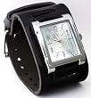 Nemesis #KIN053S Men's Signature Collection Wide Leather Cuff Band Watch