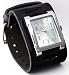Nemesis #KIN053S Men's Signature Collection Wide Leather Cuff Band Watch