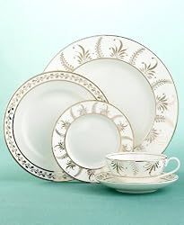 Martha Stewart Collection with Wedgwood "Meadow Silver" Rim Soup Bowl