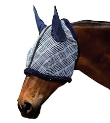 Plaid Fly Mask with Ear Protection
