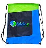 Stick-e Zipper Pocket Drawstring Backpack