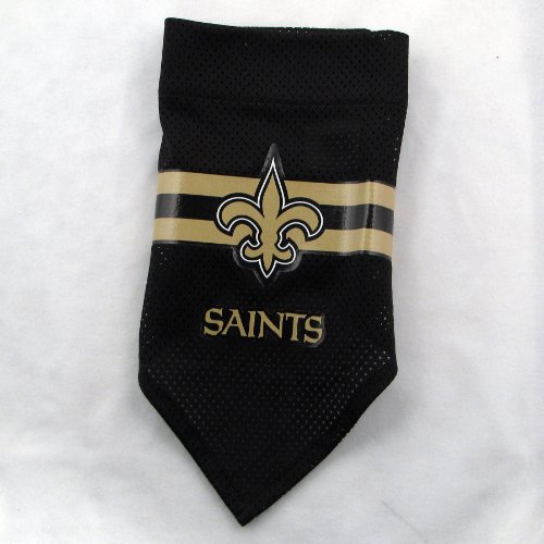 New Orleans Saints Pet Dog Football Jersey Bandana, Small/Medium