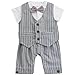 FEESHOW Baby Boys' Cotton Gentleman Romper Vest with Bowtie Outfit Set