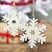 Rustic White Snowflake Christmas Ornaments | 12 Pieces Ready to Hang