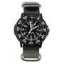 Luminox 3001 Navy Seal Dive Watch, Series 1, Black with Gray NATO Strap (3001.NATO.GRY)