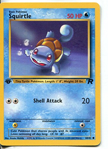Pokemon Team Rocket 1st Edition Common Card #68/82 Squirtle