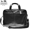 コーチ メンズ バッグ COACH MENS レザー ブリーフケース 本革 2WAY ビジネスバッグ F70094 SV/BK TSL LARGE COMMUTER トランスアトランティック ラージ コミューター 並行輸入品