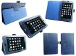 Emartbuy � Asus Google Nexus Tablet 7 Protector De Pantalla + Azul De Cuero Multifuncional Pu / Multi Angle Monedero / Portada / Soporte / Caso Mecanograf�a Con Sensor De Sue�o-Vigilia