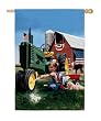 John Deere Clean & Shiny Silk Reflections Garden Size Flag