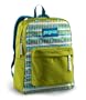 JanSport Classic SuperBreak Backpack, Newbud Green/White/Newbud Green Double Fun