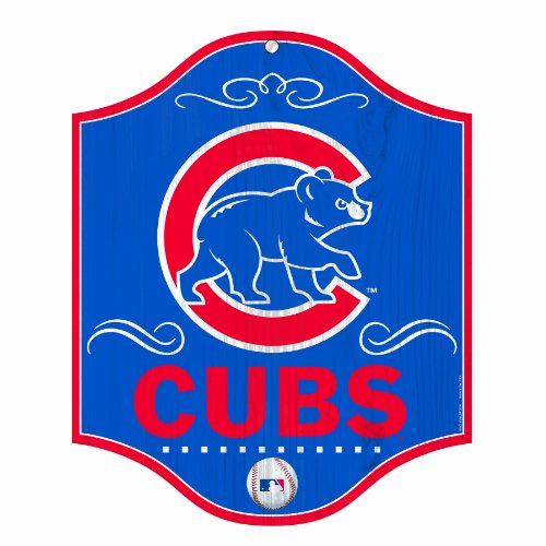 MLB Chicago Cubs 11-by-13 Wood Sign