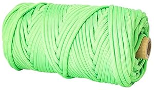 TOUGH-GRID 750lb Neon Green Paracord / Parachute Cord - Genuine Mil Spec Type IV 750lb Paracord Used by the US Military (MIl-C-5040-H) - 100% Nylon - Made In The USA. 500Ft. - Neon Green