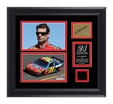 Jeff Gordon Framed 5x7 Photographs with Autographed Card, Race Tire and Personalized Nameplate