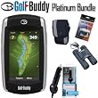 Golf Buddy World Platinum GPS Range Finder Golfers Bundle With Humvee 10X25 Compact Binocular Black