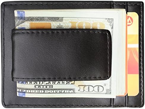 RFID Wallet Leather Magnetic Front Pocket Money Clip Wallet Credit Card Holder