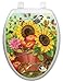 Toilet Tattoos, Toilet Seat Cover Decal,Fall Apple Basket, Size Elongated