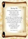 Loving You Personalised Gift Poem Print