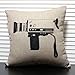 OJIA Throw Decorative Pillow Cover Moroccan Mandala Tribal Neutral Collection Accent Woven Shag Tufted Tassel Pillow Case for Farmhouse,Bedroom, Livingroom, Party, Office (24 x 24 Inch)