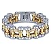 LiteXim Motorcycle Bracelet Heavy-duty Bracelet Stainless Steel Men's Bycicle Bike Chain Bracelet Jewelry for Man Bold and Chunky
