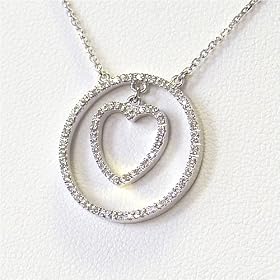 14KWG Diamond Heart Necklace