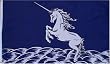 Unicorn "Blue" Flag - 3 foot by 5 foot Polyester (NEW)