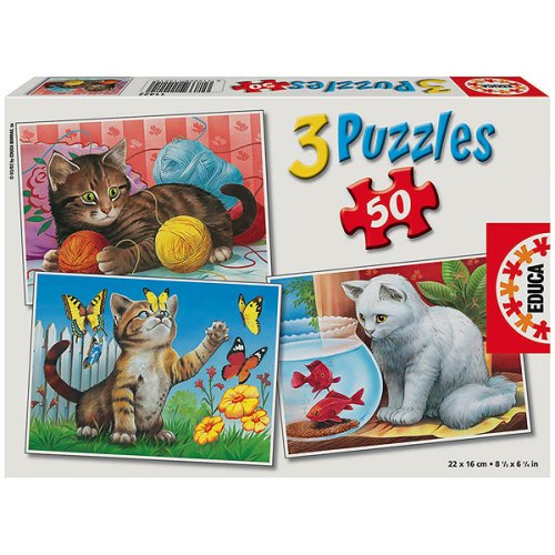 Playful Kittens Puzzles 3-pk.