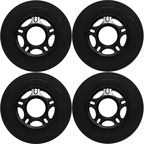 KSS Outdoor Asphalt Formula 89A Inline Skate X4 Wheels, Black, 76mm