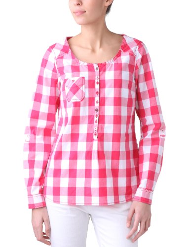 TOM TAILOR Denim Damen Bluse, 20172550071/check tunic, Gr. 42 (XL), Rot (4103) Preisvergleich